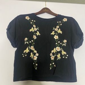 topshop floral tee